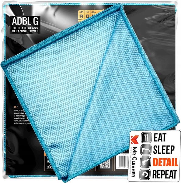 ADBL G BEZSMUGOWA MIKROFIBRA DO CZYSZCZENIA SZYB W AUCIE SZKŁA 40X40 CM zdjęcie 1
