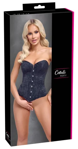 cottelli party gorset sznurowany bez ramiączek czarny l na Arena.pl