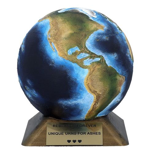 Dziecięca urna na prochy w kształcie kuli ziemskiej Tabliczka TAK na Arena.pl