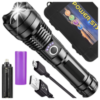 Latarka taktyczna bardzo mocna led akumulatorowa na baterie wojskowa zoom