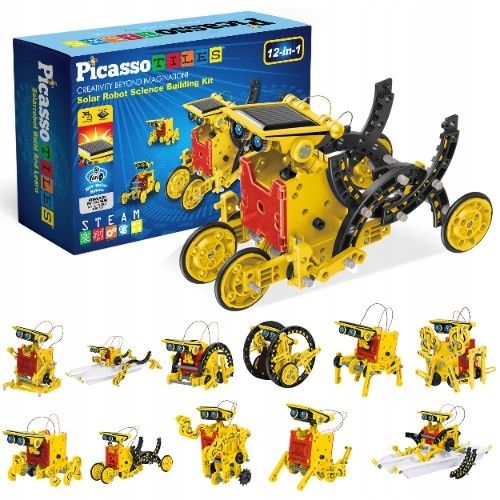 Robot solarny interaktywny 12w1 12 robotów zasilany słońcem edukacyjny na Arena.pl