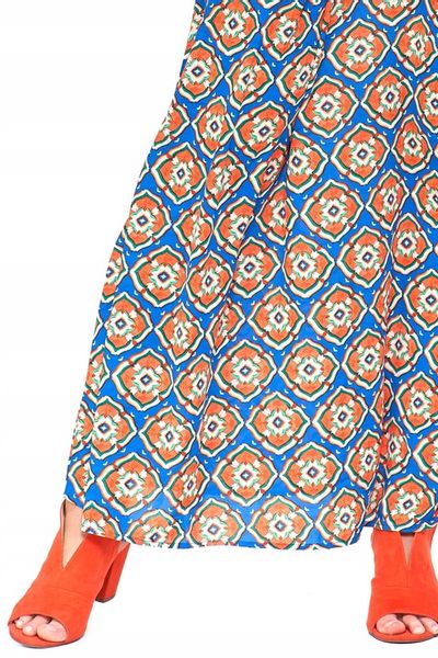 KOBIECA DŁUGA SUKIENKA DAMSKA MAXI LETNIA W ORIENTALNY WZÓR MORAJ R.M zdjęcie 8