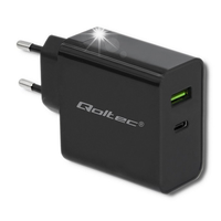 Ładowarka sieciowa Qoltec 45W | 5-20V | 2.25-3A | USB typ C PD | USB | Czar
