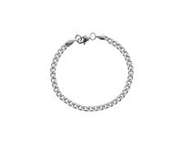 Męska Kubańska Bransoletka Stal Nierdzewna 316L Srebrna 3.5 mm 20 cm