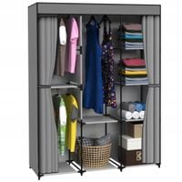 Garderoba Gockowiak Celina 135 x 175 x 45 cm antracyt