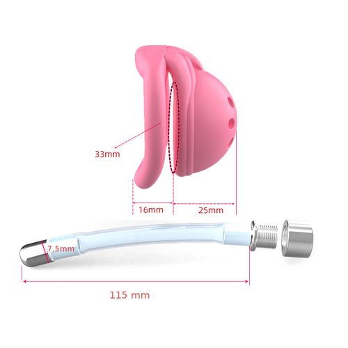 Pas Cnoty Z Dilatorem Różowa Klatka Na Penisa Chastity Mini Dilator Rurka na Arena.pl