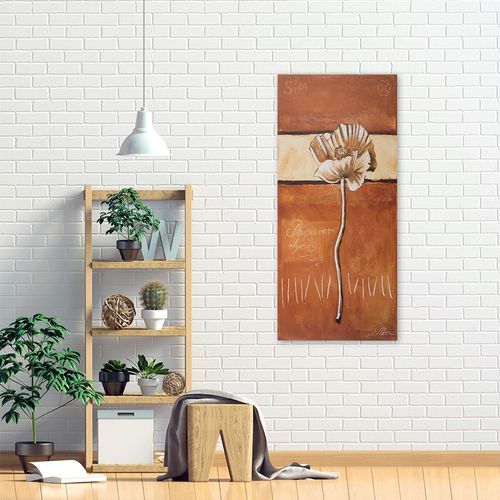 Deco Panel, Kwiat na brązowym tle 50x100 na Arena.pl