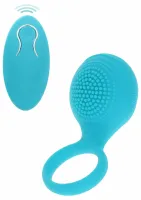 toyjoy tickle brush c-ring silikonowy pierścień wibrujący z wypustkami