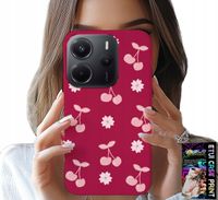ETUI DO XIAOMI NOTE 14 4G - WISIENKI, WIŚNIE NA BORDOWYM TLE + FOLIA