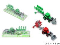 traktor z maszyną rolniczą 28 x 11 x 8cm