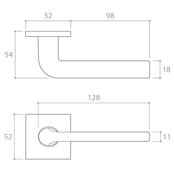 KLAMKA DRZWIOWA PREMIUM SCANDI Q SL CHROM POŁYSK zdjęcie 3
