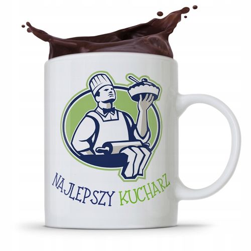 Kubek Prezent Dla Najlepszego Kucharza Kucharki Z Nadrukiem Ze Zdjęciem na Arena.pl