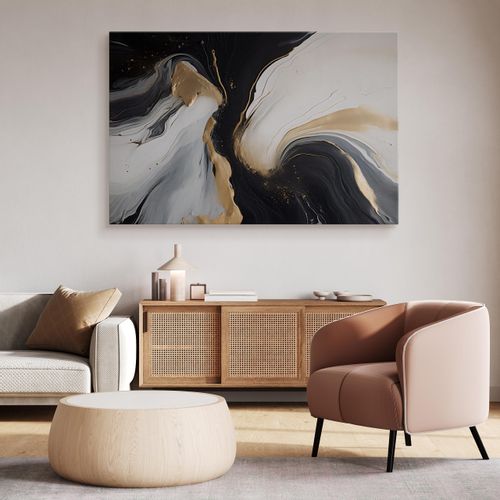 Obraz Canvas Styl GLAMOUR Złota Abstrakcja Marmur Dekoracja 40cm x 30cm na Arena.pl