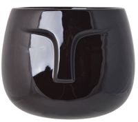 Doniczka ceramiczna twarz czarna
