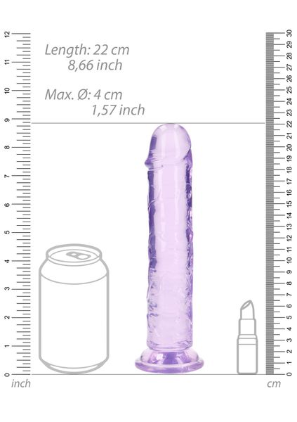 Straight Realistic Dildo With Suction Cup - 8'' / 20 zdjęcie 6