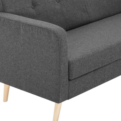Sofa Tapicerowana Materiałem, Ciemnoszara na Arena.pl