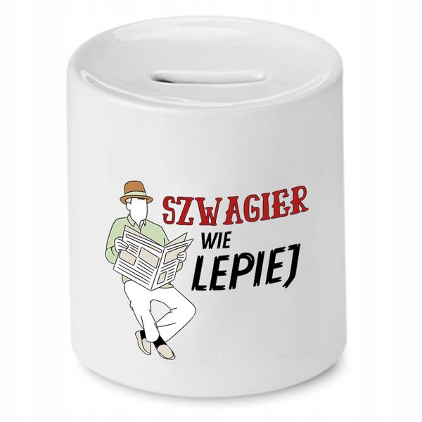 Dla Szwagra Skarbonka Marketing Prezent Z Nadrukiem Ze Zdjęciem zdjęcie 1