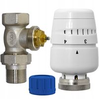 ZAWÓR termostatyczny 3/4 DN20 Grzejnikowy + GŁOWICA KOMPLET