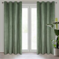 Zasłona zaciemniająca welwetowa na przelotkach MELANIE 140X250 c. miętowa