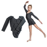 Strój do tańca kostium body baletowe Kitri I czarne z aplikacją 146-152