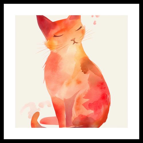 Plakat 30x30cm Akwarelowy Kot na Arena.pl