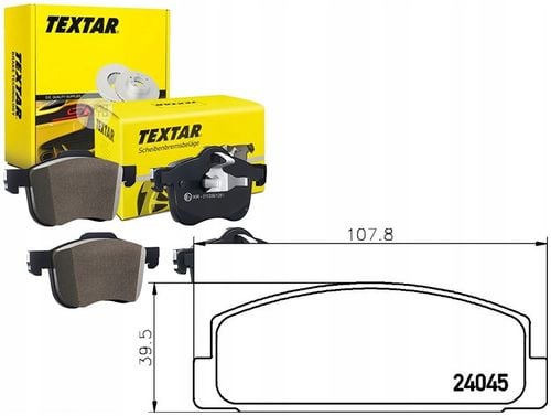 TEXTAR KLOCKI HAMULCOWE TYŁ 2404501 MAZDA na Arena.pl