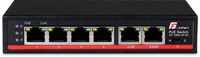 Fast Ethernet Switch GetFort 6 portowy PoE, 65W