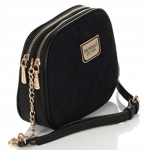 MONNARI Efektowna torebka listonoszka na pasku z łańcuszkiem Zamsz na Arena.pl