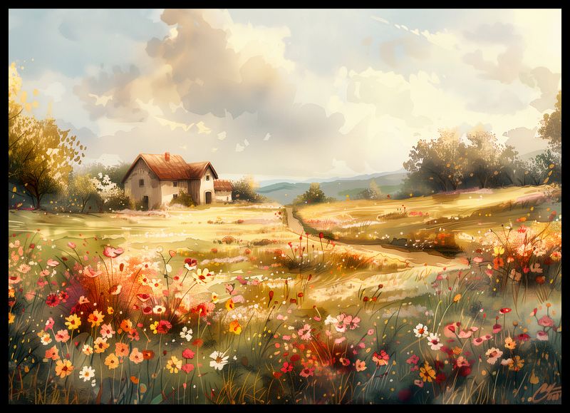 Plakat 70x50cm Sielski Domek zdjęcie 2