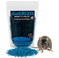 TRUTKA NA SZCZURY I MYSZY NORNICE GRANULAT BRODIFAKUM ODPORNY NA WILGOĆ 1KG