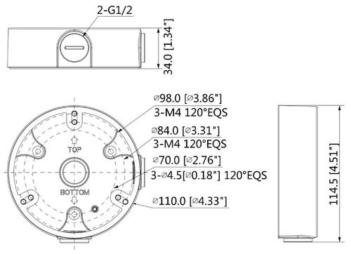 Puszka montazowa Adapter do kamer Dahua/BCS/Safire PFA136 na Arena.pl