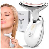 MASAŻER LIFTINGUJĄCY DO TWARZY SZYI SONICZNY DO UJĘDRNIANIA WIBRACYJNY EMS