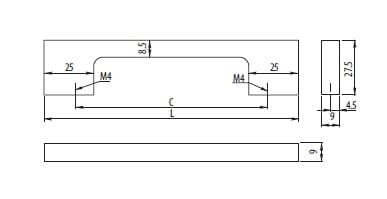Uchwyt meblowy UZ-819, antyczne srebro, 256mm na Arena.pl