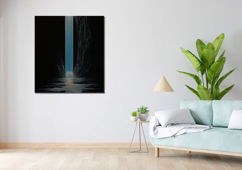 Obraz 90x100cm Wodospad Światła zdjęcie 2