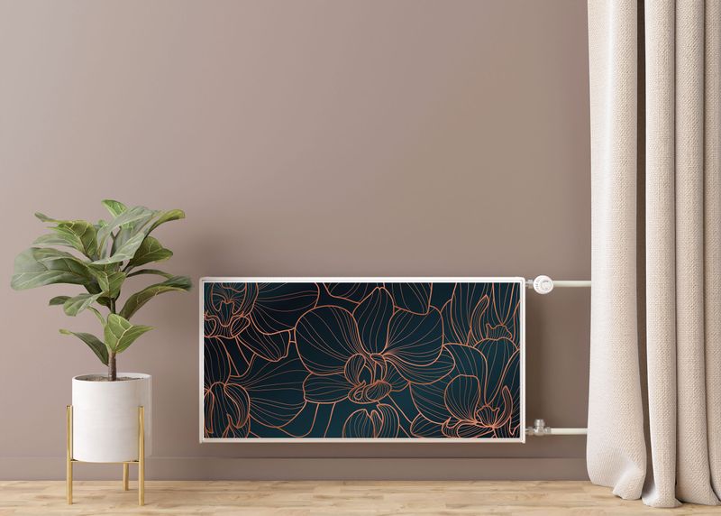 Osłona MAGNETYCZNA Grzejnika Kwiaty Orchidea Line-art 120cm x 60cm zdjęcie 7