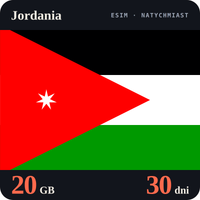 Karta eSIM Internet Jordania 20 GB na 30 dni - bez rejestracji