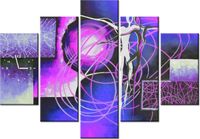 105CM 150CM ZEGAR 5 ELEM BEZKRESNE UCZUCIA FIOLECIE DRUK OBRAZ