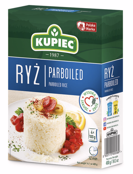 KUPIEC RYŻ PARBOILED 4x100G zdjęcie 1