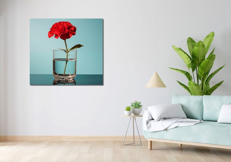 Obraz 100x90cm Kwiat w Szkle zdjęcie 2