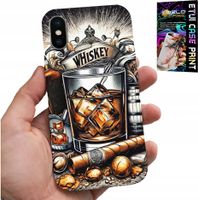 ETUI DO IPHONE XS MAX - WHISKY CYGARO WZORY DLA MĘŻCZYZN PLECKI