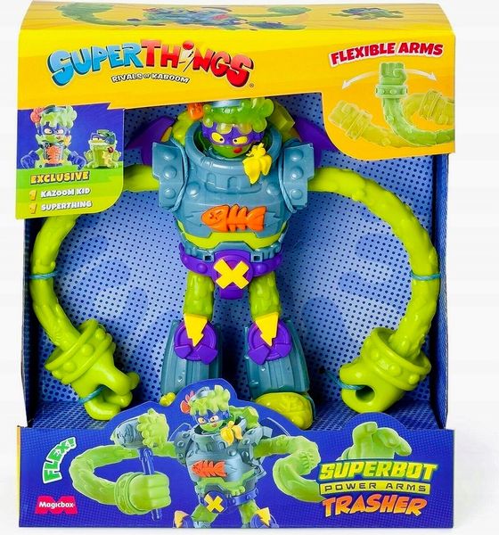 SUPERTHINGS ZINGS SUPER THINGS SUPERBOT TRASHER POWER FLEXIBLE ROBOT zdjęcie 14