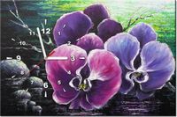 60CM 40CM ZEGAR OBRAZ STORCZYK STAWEM DRUK PŁÓTNO RAMA