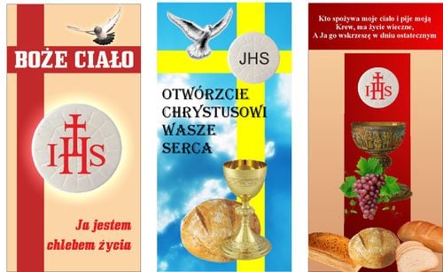 BOŻE CIAŁO Baner na ołtarz ołtarze dekoracja obraz na Arena.pl