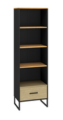 Regał Młodzieżowy 1SZ cm Craft Złoty + Czarny + Stal Premium COLLEN ML