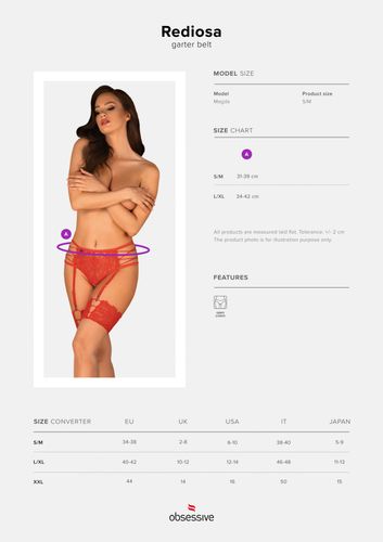 bielizna rediosa pas do pończoch  s/m na Arena.pl