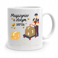 Kubek Prezent Dla Magazyniera O Złotym Sercu Z Nadrukiem Ze Zdjęciem