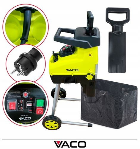 ROZDRABNIACZ ELEKTRYCZNY DO GAŁĘZI 3000W Rębak VACO + Kosz GRATIS na Arena.pl