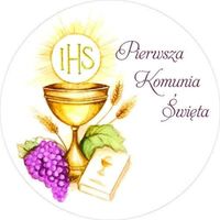 Opłatek na tort Tort Pierwsza Komunia Święta Komunijny Biblia Hostia Tekst