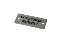 50szt. tabliczek z grawerem ze stali nierdzewnej 20 x 50 mm grubość 1mm