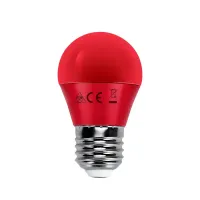 Żarówka LED G45 czerwona E27 4W =30W do efektownego oświetlenia dekoracyjnego
